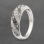 Second Hand 9ct White Gold Black And White Diamonds Diamond Band Ring 41382412