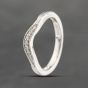 Second Hand 9ct White Gold 0.04ct Brilliant Cut Diamond Wishbone Ring 41382432