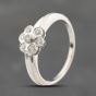 Second Hand 9ct White Gold Diamond Daisy Cluster Ring 41382510