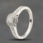 Second Hand Platinum Brilliant Cut Diamond Cluster Ring 41382584