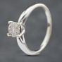 Second Hand 9ct White Gold 0.13ct Brilliant Cut Diamond Cluster Ring 41382586