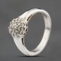 Second Hand 18ct White Gold 0.20ct Brilliant Cut Diamond Cluster Ring 41382589