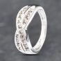 Second Hand 9ct White Gold 0.25ct Brilliant Cut Diamond Crossover Ring 41382651