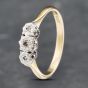 Second Hand Vintage Yellow Gold Diamond Three Stone Ring 41382660