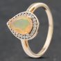 Second Hand 9ct Yellow Gold Ethiopian Opal Ring 41382709