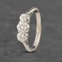 Second Hand 18ct White Gold 0.05ct Brilliant Cut Diamond Illusion Set Three Stone Ring 41382812