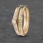 Second Hand 9ct Yellow Gold 0.30ct Brilliant Cut Diamond Channel Set Bridal Set Ring 41382817
