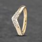 Second Hand 9ct Yellow Gold 0.15ct Brilliant Cut Diamond Five Stone Half Wishbone Ring 41382818