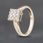 Second Hand 9ct Yellow Gold 0.33ct Brilliant Cut Diamond Cluster Ring 41382917