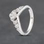 Second Hand 18ct White Gold 0.06ct Baguette Cut Diamond Wishbone Ring 41382920