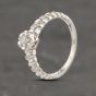 Second Hand 9ct White Gold 0.15ct Brilliant Cut Diamond Shoulder Set Solitaire Ring 41382975