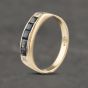 Second Hand 9ct Yellow Gold Sapphire & Diamond Half Eternity Ring 41382988