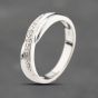 Second Hand 9ct White Gold 0.05ct Brilliant Cut Diamond Crossover Ring 41383027