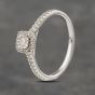 Second Hand 9ct White Gold 0.25ct Brilliant Cut Diamond Halo Cluster Ring 41383028