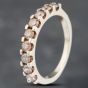 Second Hand 9ct White Gold 0.90ct Brilliant Cut Diamond Half Eternity Ring 41383102