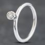 Second Hand 9ct White Gold 0.10ct Brilliant Cut Diamond Rubover Solitaire Ring 41383112