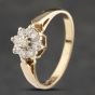 Second Hand 9ct Yellow Gold 0.17ct Diamond Cluster Ring 41383211