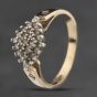 Second Hand 9ct Yellow Gold 0.25ct Diamond Cluster Ring 41383214