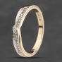 Second Hand 9ct Yellow Gold 0.10ct Diamond Half Eternity Ring 41383232