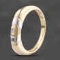 Second Hand 9ct Two Colour Gold 0.02ct Diamond Dress Ring 41383233
