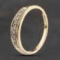 Second Hand 9ct Yellow Gold 0.10ct Diamond Half Eternity Ring 41383243