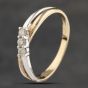 Second Hand 9ct Two Colour Gold Diamond Three Stone Ring 41383263