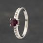 Second Hand 9ct White Gold Tourmaline & Diamond Dress Ring 41383313