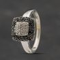 Second Hand 9ct White Gold 0.50ct Diamond Cushion Cluster Ring 41383318