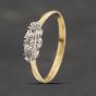 Second Hand Vintage Yellow Gold 0.06ct Diamond Three Stone Ring 41383342