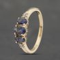 Second Hand 9ct Yellow Gold Tanzanite & Diamond Dress Ring 41383406