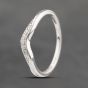 Second Hand 9ct White Gold 0.05ct Brilliant Cut Diamond Half Wishbone Ring 41383410