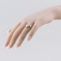 Second Hand 9ct Two Colour Gold 0.09ct Diamond Set Half Wishbone Ring 41383411
