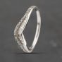 Second Hand 9ct White Gold 0.25ct Diamond Half Wishbone Ring 41383412