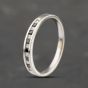Second Hand 9ct White Gold Certificated 0.31ct Princess Cut Diamond Channel Set Half Eternity Ring 41383423