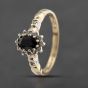 Second Hand 9ct Yellow Gold Sapphire & Diamond Cluster Ring 41383466