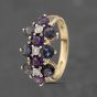 Second Hand 9ct Yellow Gold Multi Stone Dress Ring 41383479