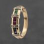 Second Hand 9ct Yellow Gold Multi Stone Dress Ring 41383483