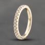 Second Hand 14ct Yellow Gold 0.20ct Brilliant Cut Diamond Half Eternity Ring 41383569