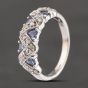 Second Hand 9ct White Gold Tanzanite & Diamond Zig Zag Dress Ring 41383578