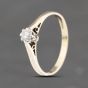 Second Hand 9ct Yellow Gold 0.17ct Brilliant Cut Diamond Solitaire Ring 41383585