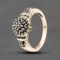 Second Hand 9ct Yellow Gold 0.25ct Black Diamond Diamond Cluster Ring 41383586