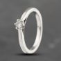 Second Hand 9ct White Gold 0.10ct Brilliant Cut Diamond Solitaire Ring 41383594