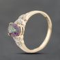 Second Hand 14ct Yellow Gold Mystic Topaz & Diamond Dress Ring 41383637