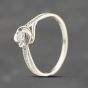 Second Hand 9ct White Gold 0.20ct Brilliant Cut Diamond Shoulder Set Solitaire Ring 41383693