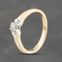 Second Hand 9ct Two Colour Gold 0.15ct Brilliant Cut Diamond Solitaire Ring 41383695