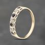 Second Hand 9ct Yellow Gold Sapphire & 0.02ct Brilliant Cut Diamond Half Eternity Ring 41383703
