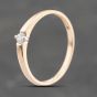 Second Hand 9ct Rose Gold 0.08ct Brilliant Cut Diamond Solitaire Ring 41383716