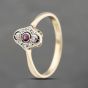 Second Hand Yellow Gold Ruby & Diamond Art Deco Dress Ring 41383735