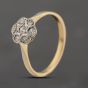 Second Hand Yellow Gold 0.15ct Brilliant Cut Diamond Daisy Cluster Ring 41383751