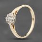 Second Hand 9ct Yellow Gold 0.06ct Brilliant Cut Diamond Solitaire Ring 41383791